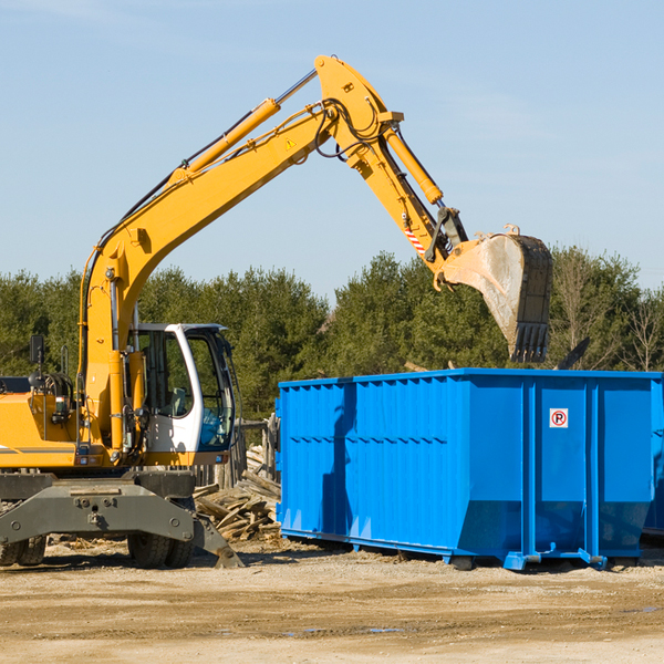 are there any restrictions on where a residential dumpster can be placed in Jamestown